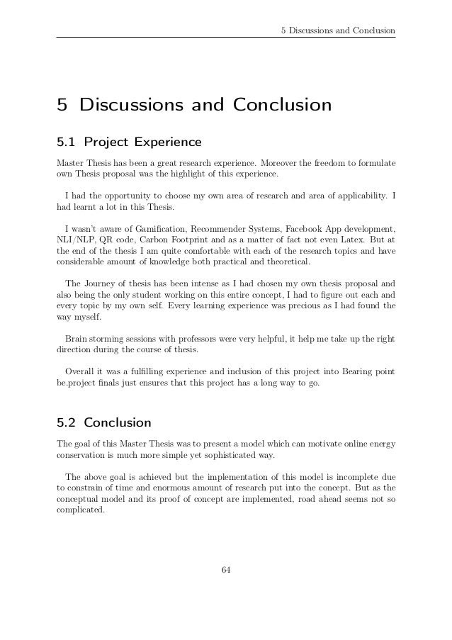 How to write a conclusion for a bachelor or master thesis