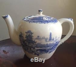 Maybe you would like to learn more about one of these? Antique Tea Set England Allerton S Flow Blue Willow China Chinese Pagoda