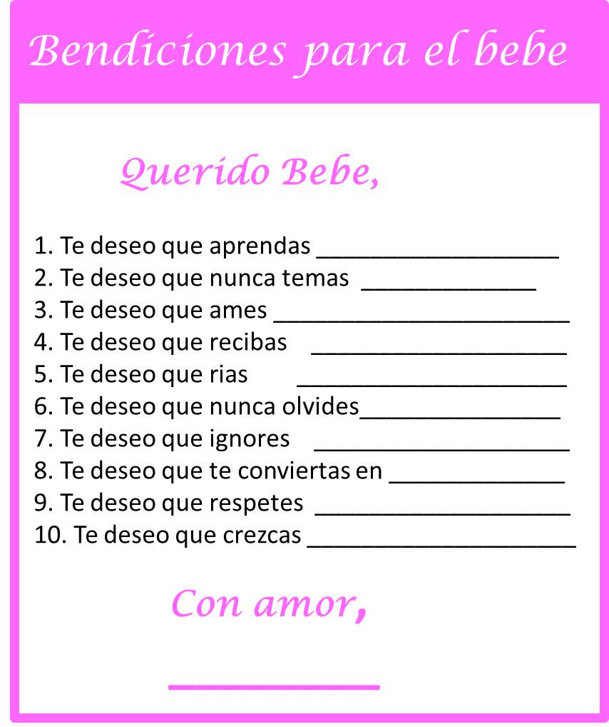 A las esposas se les debe decir con anticipación que traigan algunos artículos para vestir a sus bebés. Palabras Relacionadas Con Bebe Para Baby Shower Imagui