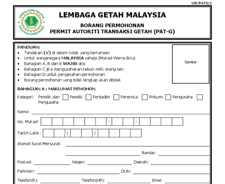 Surat Kebenaran Menjalani Ujian Memandu