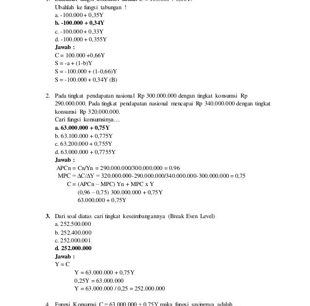 Contoh Soal Hitungan Pengantar Ekonomi Mikro - Mika Put