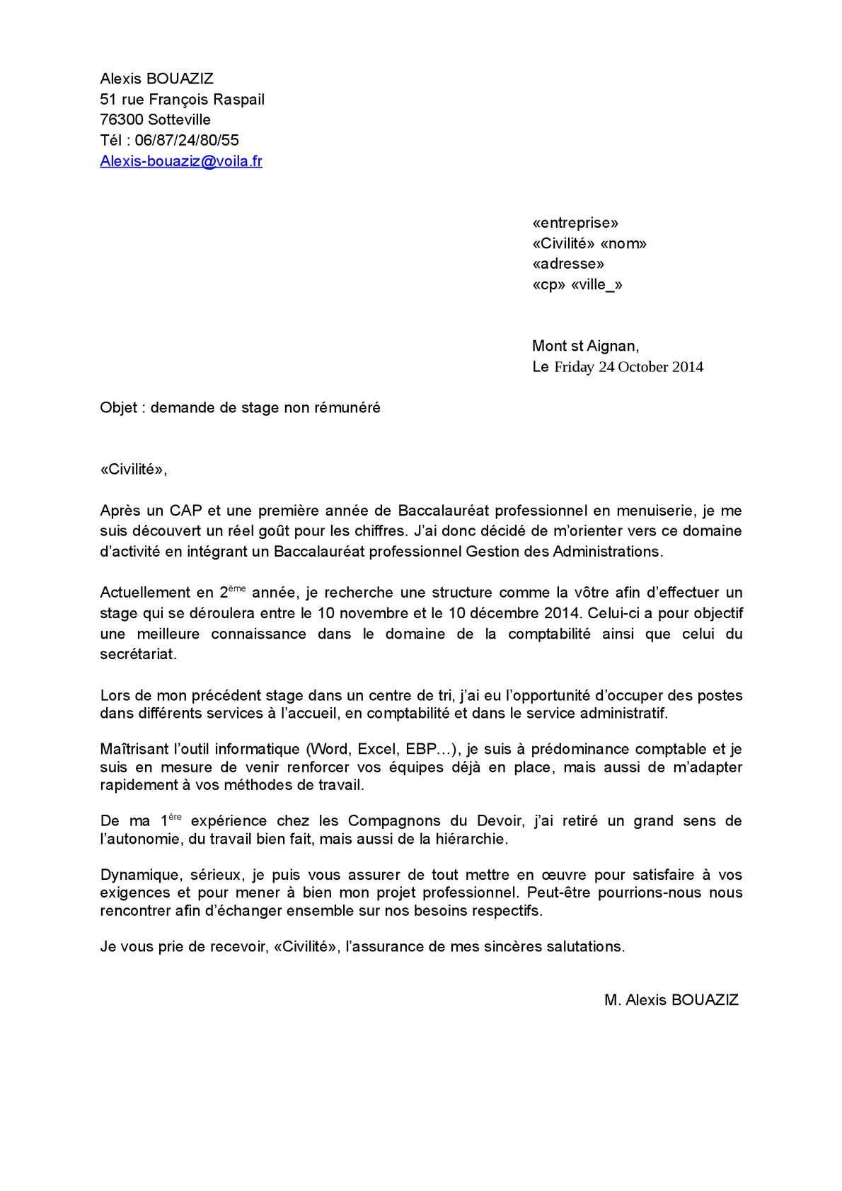 Lettre De Motivation Pour 2eme Partie Du Bafa - Soalan bu