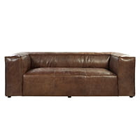 ACME Brancaster Sofa Retro Brown Top Grain Leather