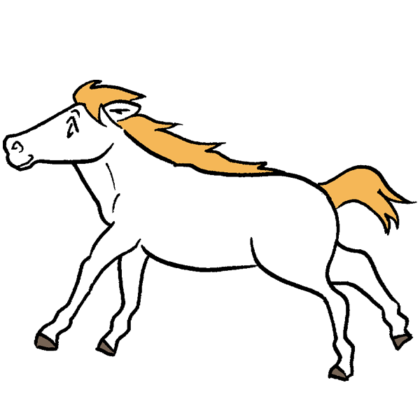 すべての動物の画像 綺麗な白馬 馬 イラスト