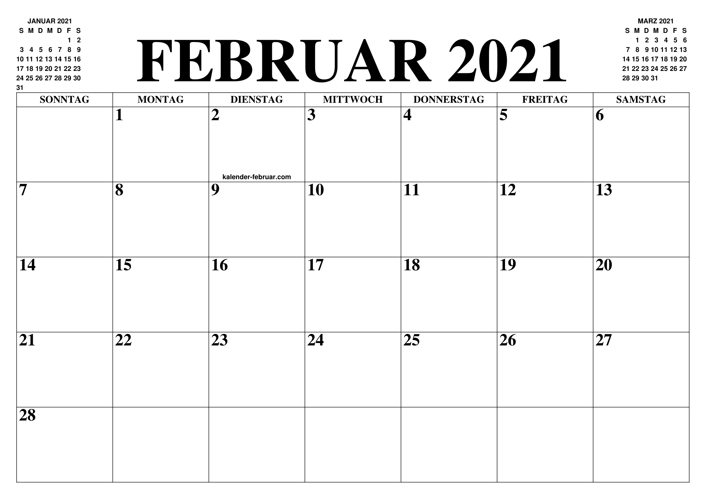Ferien und feiertage deutschland ferienkalender kostenlos ausdrucken. Kalender Februar 2021 Februar 2021 2022 2022 Kalender Zum Ausdrucken Gratis Monat Und Jahr Agenda