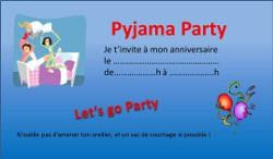 Carte D Anniversaire Soiree Pyjama Coleteremelly Blog