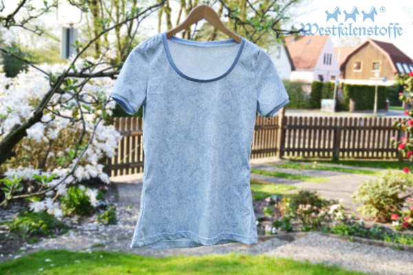 Diy mode kimono tee schnittmuster. Basic Shirt Fur Damen Nahen Schnittmuster Mit Anleitung Westfalenstoffe Blog