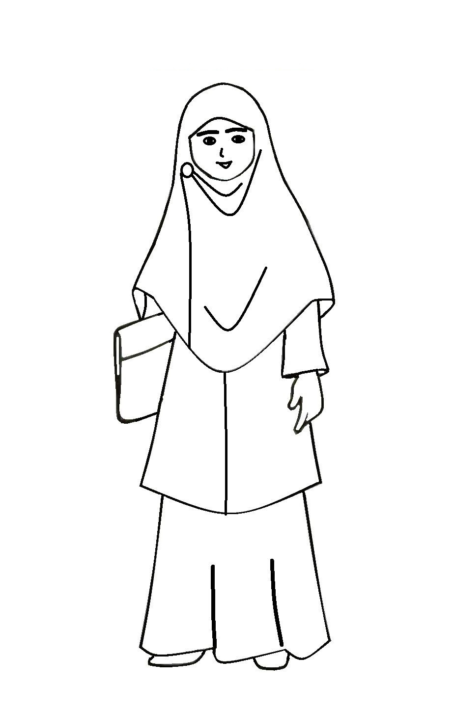 Gambar Kartun Muslimah Anggun Kolek Gambar