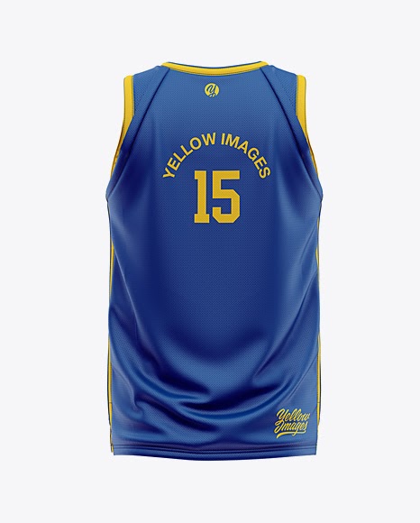 Download Free Men's Basketball Jersey Mockup - Back View (PSD)