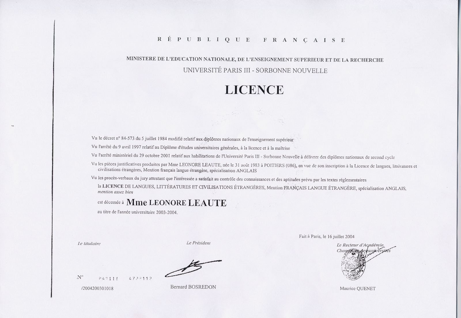 Example Resume: Exemple Cv Anglais Driving Licence
