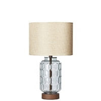 Geo textured glass table lamp