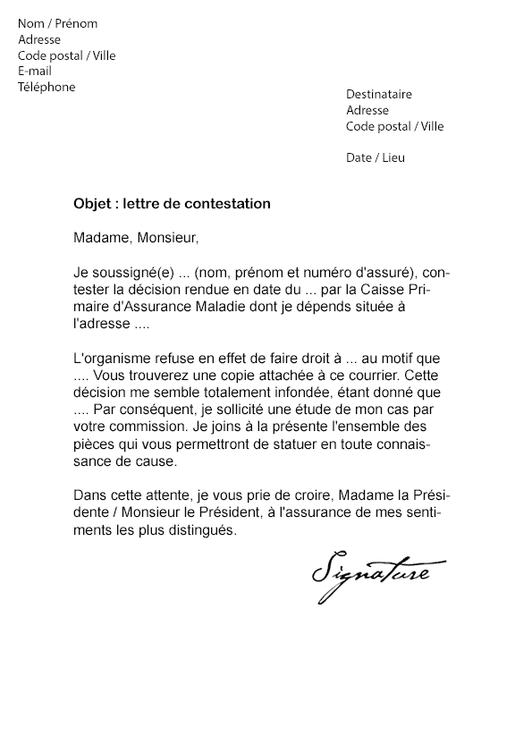 modele de lettre pour demander un echeancier au tresor public