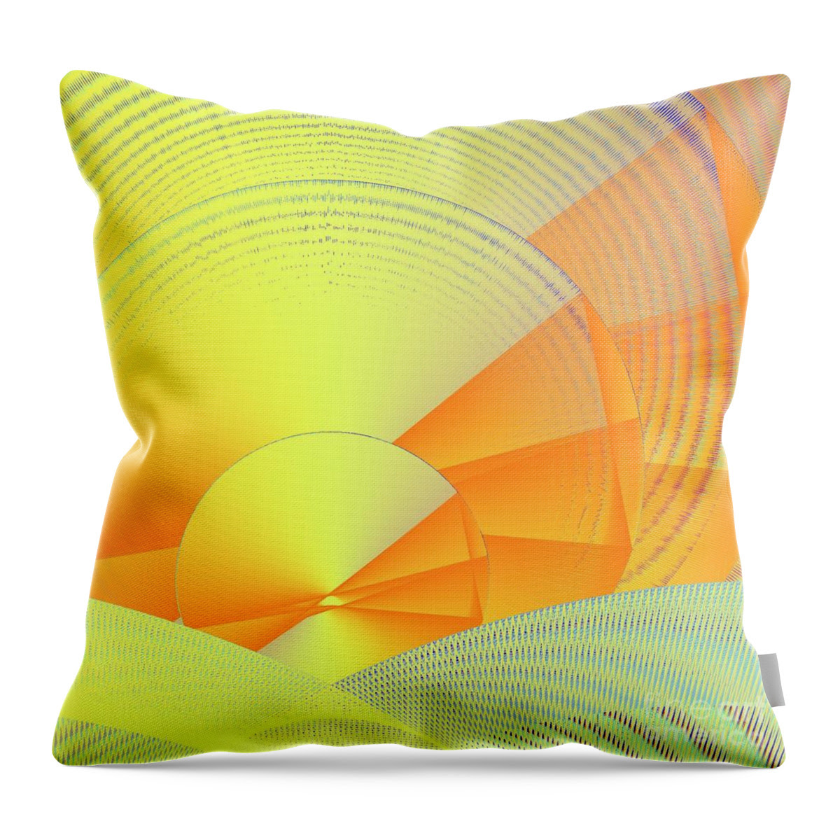 Digital Daylight Throw Pillow featuring the digital art Digital Daylight by Michael Skinner