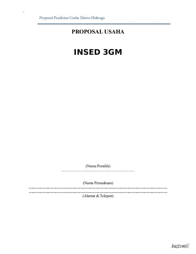 Contoh Proposal Usaha Distro - Contoh 36