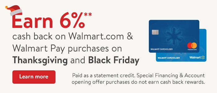 Walmart Credit Card special offer for Black Friday