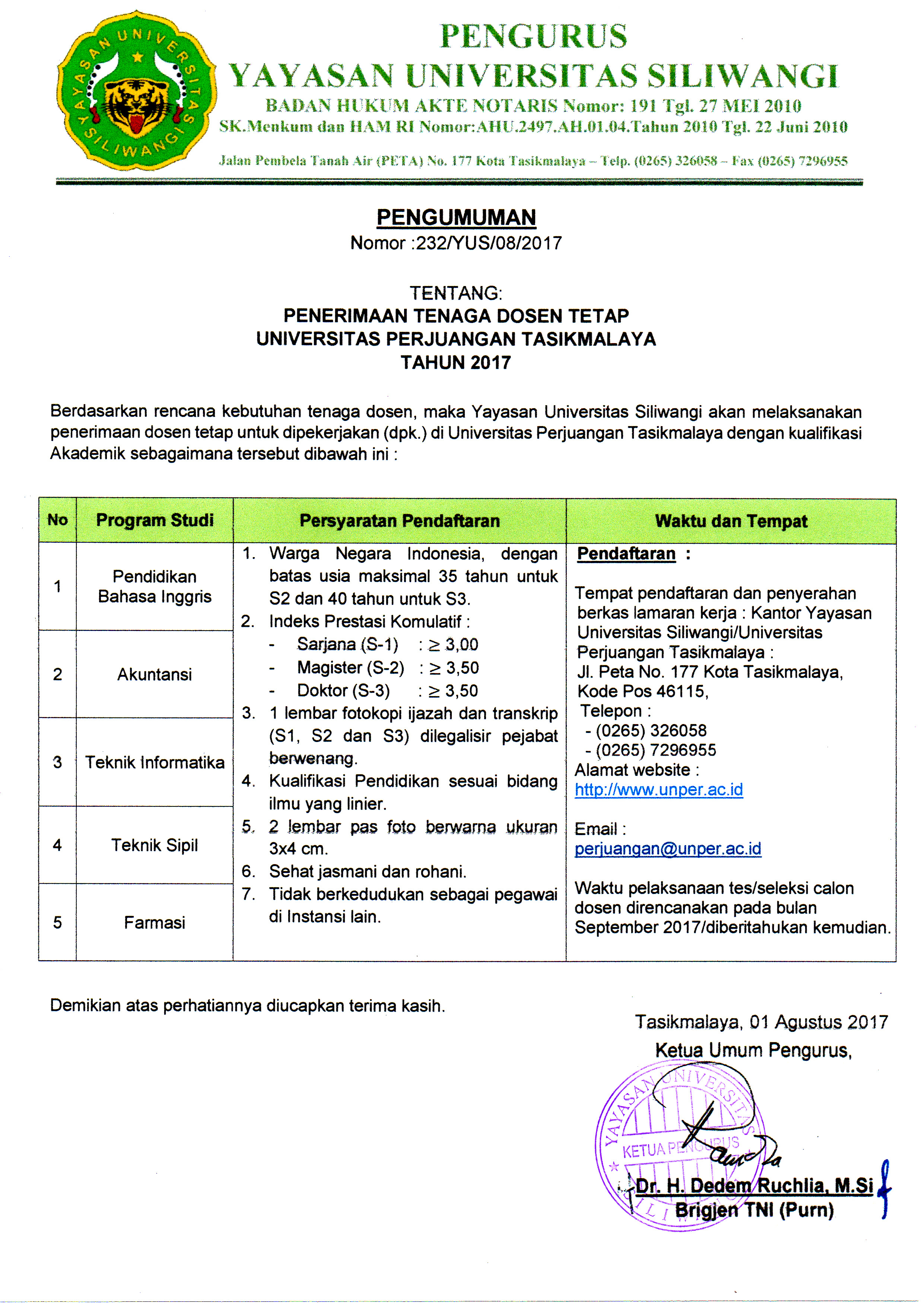 Master notebook surabaya, jawa timur. Penerimaan Tenaga Dosen Tetap Universitas Perjuangan Tasikmalaya Tahun 2017 Ika Um