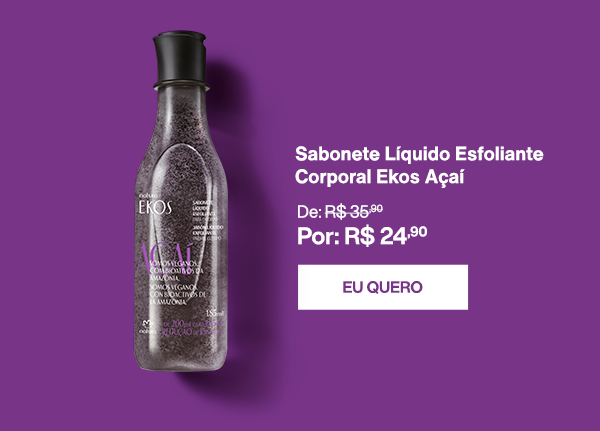 Sabonete Líquido Esfoliante Corporal Ekos Açaí