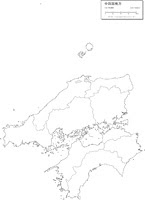最高の中国 四国 地方 白地図 子供向けぬりえ