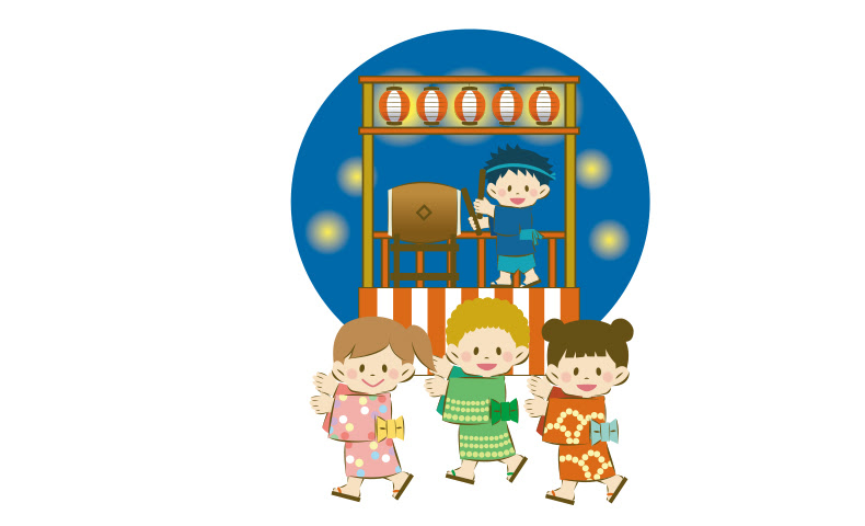 イラスト 盆踊り 無料の印刷可能なイラスト素材