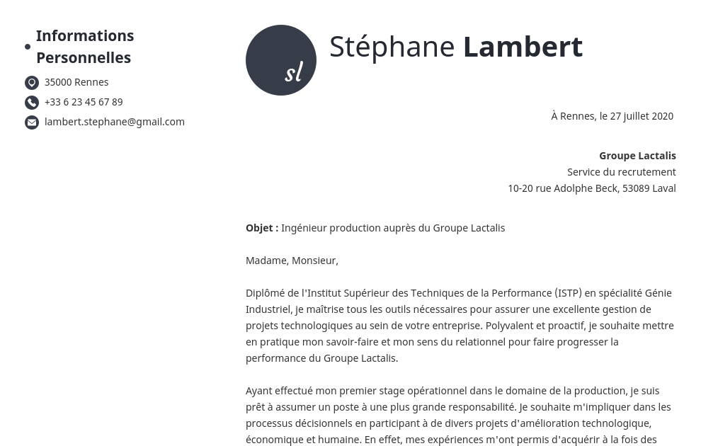 Naval Groupe Lettre De Motivation  Marketing modèle lettre de