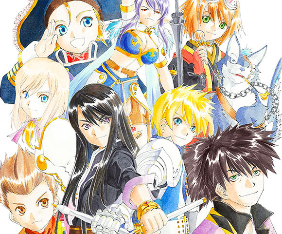 A collage of character portraits from Tales of Vesperia.