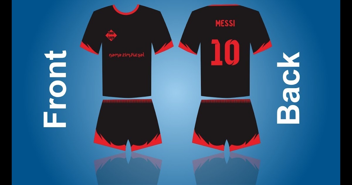 Contoh Cara Desain Baju Bola  Di Coreldraw 1001desainer