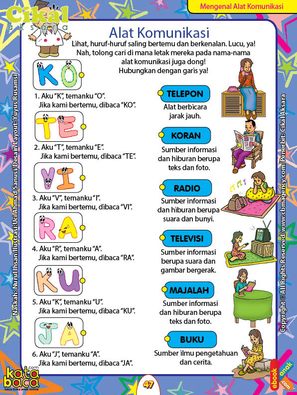 Coloring and Drawing Mewarnai Alat Komunikasi