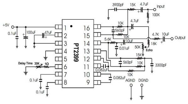 This echo circuit using ic 4558d for additional amplifier and ic pt2399 as a major component that serves to echo , or repeat the sound output on the audio system. Electronics As A Hobby Under Repository Circuits 44138 Next Gr