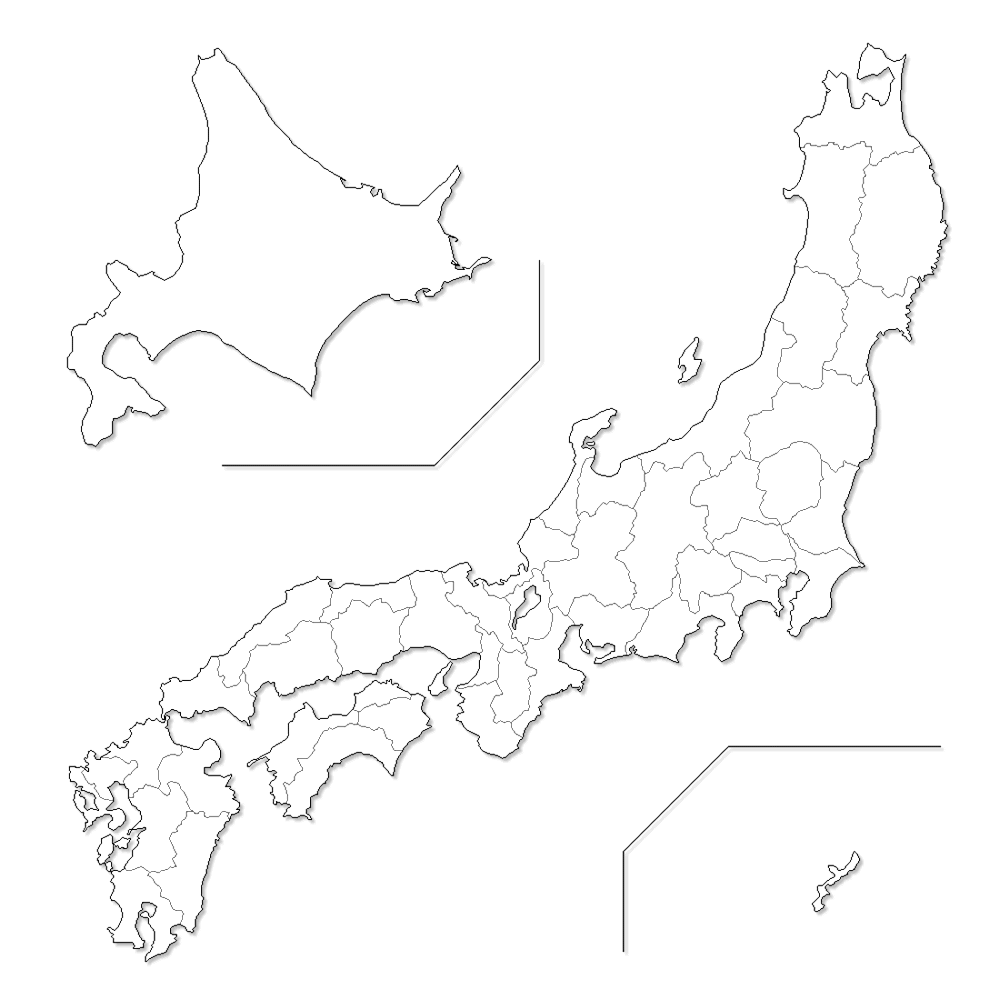 50歳以上 本州地図 無料の印刷可能なイラスト素材