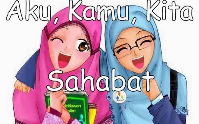 Gambar Kartun Muslimah Bersahabat 3