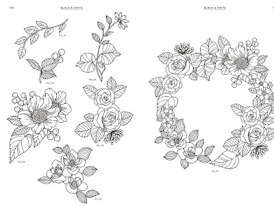 [最新] 白黒 花 イラスト 手描き 342124