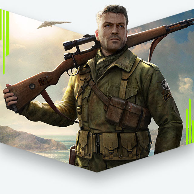 Key art for Sniper Elite 4 with the Xbox Game Pass logo.