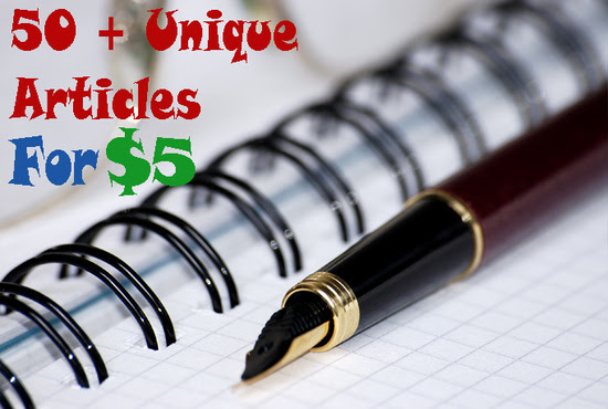 i will give you 60 plus unique articles in selected niche for $5