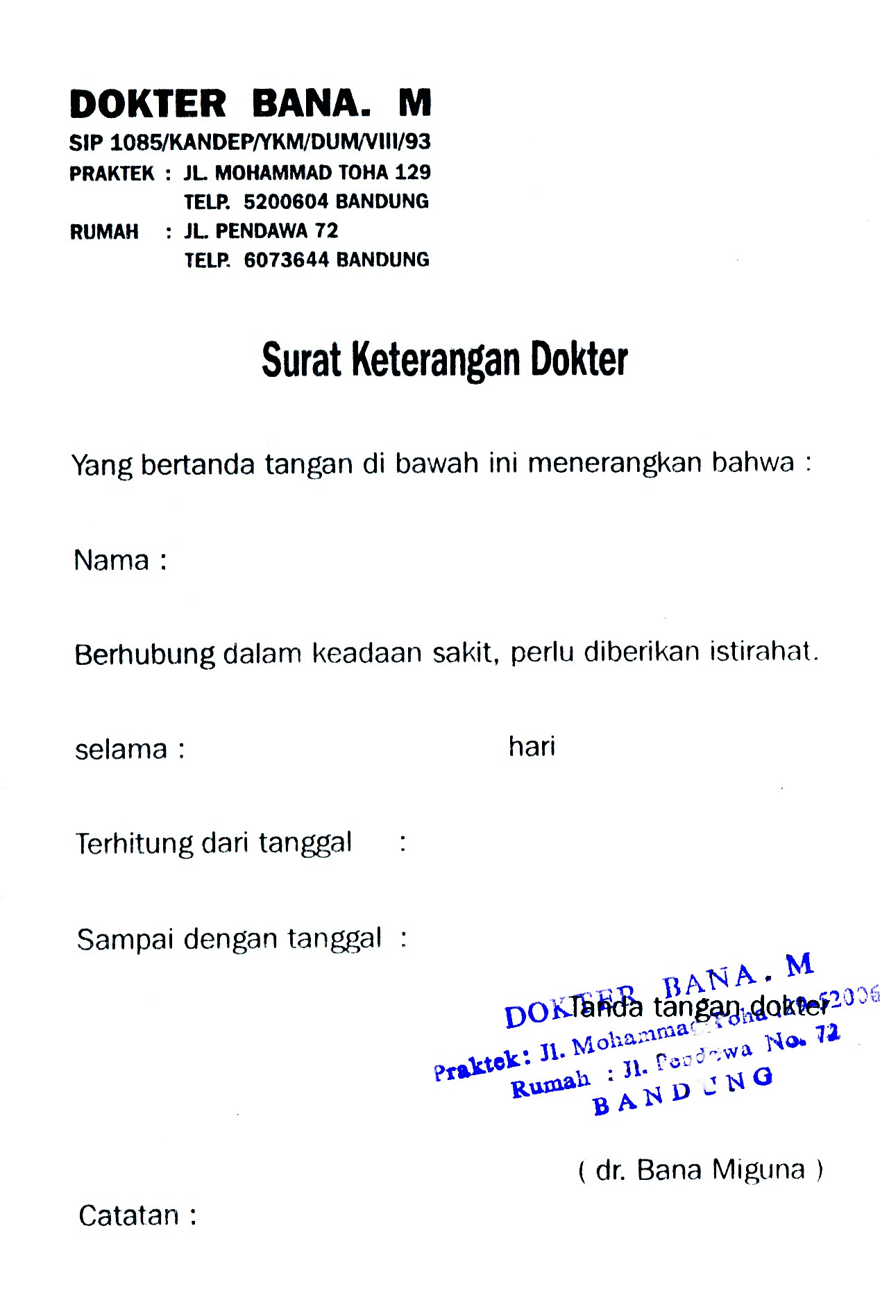 Contoh Surat Resign Dari Rumah Sakit - Contoh U