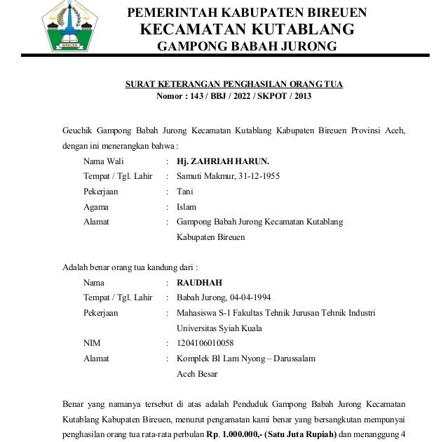 Contoh Surat Keterangan Penghasilan Freelance Contoh Surat Terbaru 2020