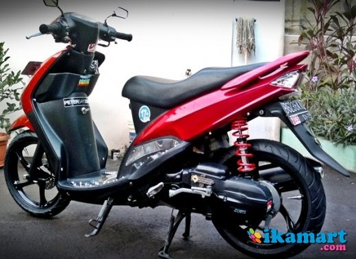  Modif  Mio  Sporty  Merah  Marun Modifikasi  Motor Kawasaki 