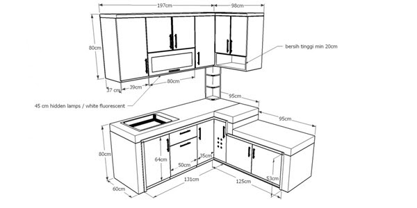 26+ Ukuran Lebar Meja Dapur Cor, Konsep Terkini!