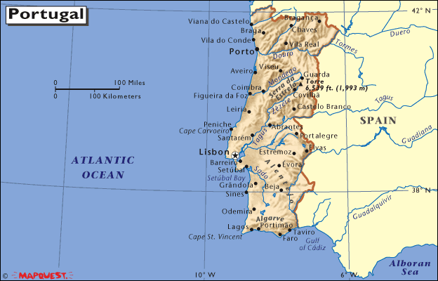 And Places And Info Portugal Map World