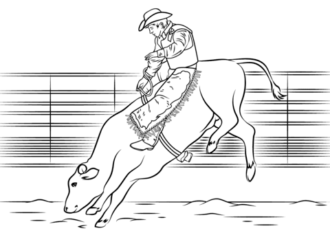 Top free shapes coloring pages for kids. Bull Riding Coloring Page Free Printable Coloring Pages