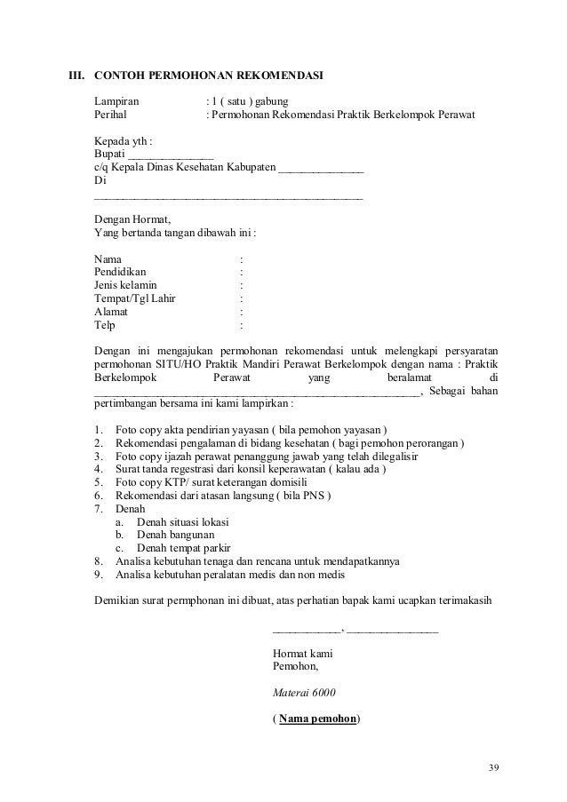 Contoh Surat Balasan Permohonan Ijin Pkl  Kumpulan Contoh