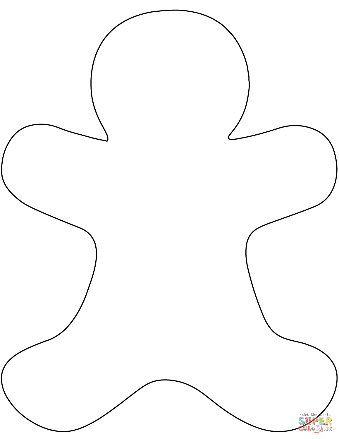 After you get the line art from this object, you can, then, give it to your children. Blank Gingerbread Man Coloring Page Free Printable Coloring Pages