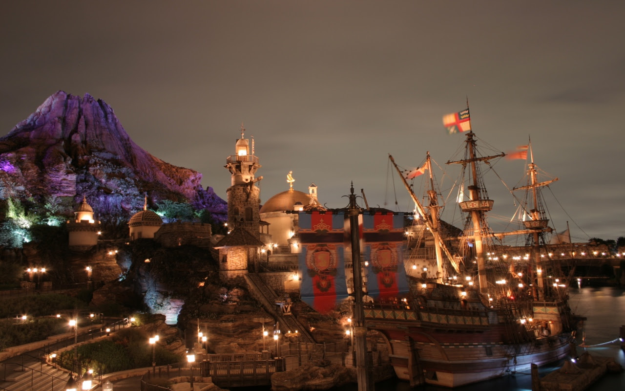 ディズニー画像ランド ラブリー待ち受け ディズニー 夜景 壁紙