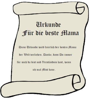 Herz mit papa als malvorlage. Urkunde F R Die Beste Mama Der Welt Vorlage Zum Ausdrucken