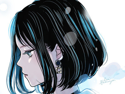 アイコン 横顔 ボブ 女の子 イラスト 211472