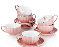 Tea cups with saucers tea set