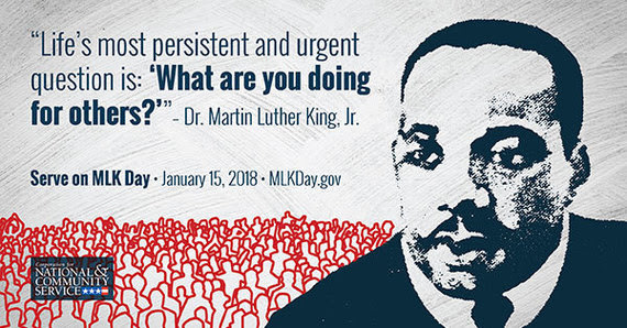 Serve on MLK Day - January 15, 2018