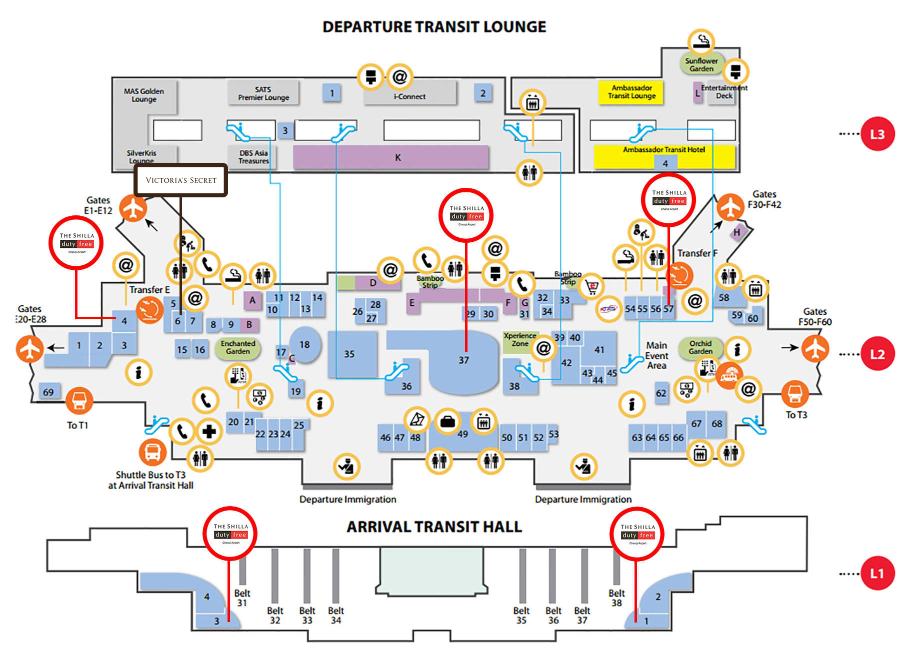 Map of changi airport terminal 1