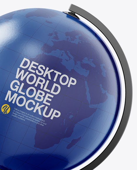 Download Download Yard Sign Mockup Free PSD - Desktop World Globe Mockup In Object Mockups On Yellow ...