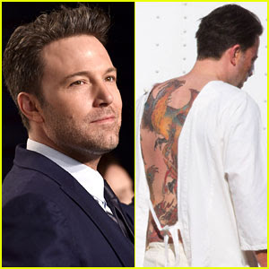 I'm pretty sure i've seen his back in multiple movies and it must have been removed. Ben Affleck Says His Massive Back Tattoo Is Actually Fake Ben Affleck Just Jared