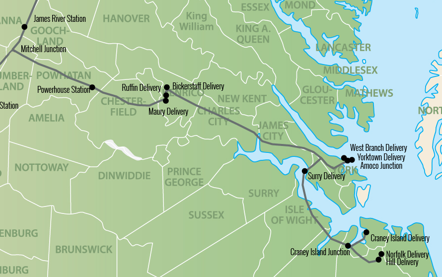 Colonial pipeline, headquartered in alpharetta, georgia, is the largest u.s. Oil Pipelines In Virginia